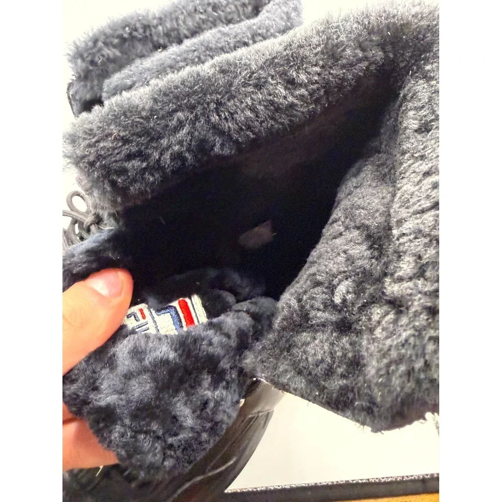 Fila Disruptor 5HM00545-014 Womens 7 Black‎ Leather Shearling Winter Snow Boot